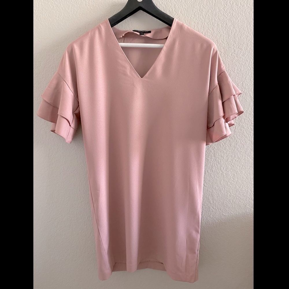 WOMENS Banana Republic ruffled sleeves shirt dress size 2